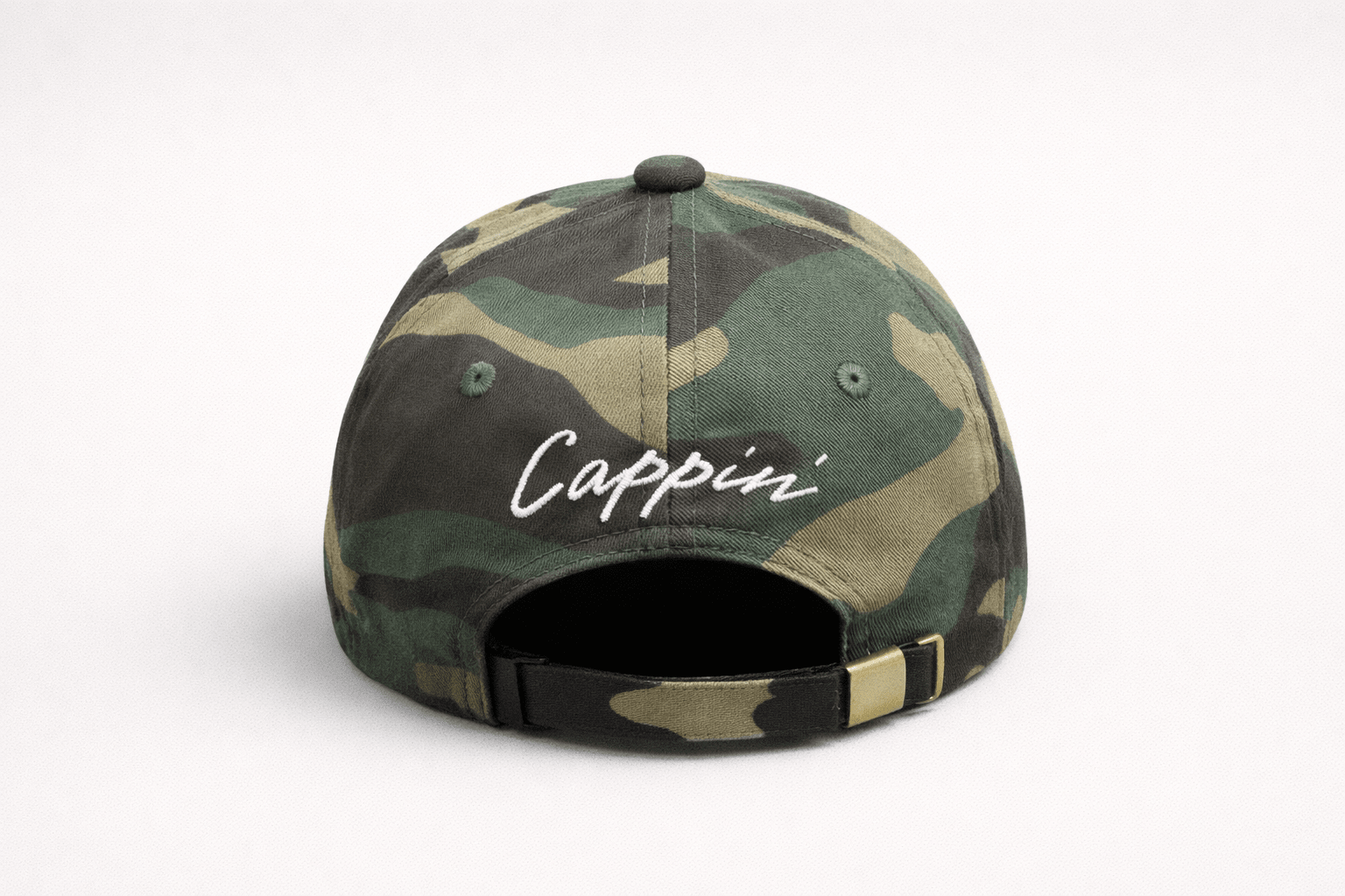 Camo CAPPSPIRACY Hat (Red Satin Lined) - Cappin'