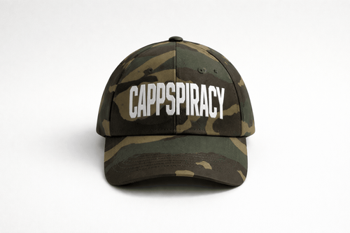 Camo CAPPSPIRACY Hat (Red Satin Lined) - Cappin'