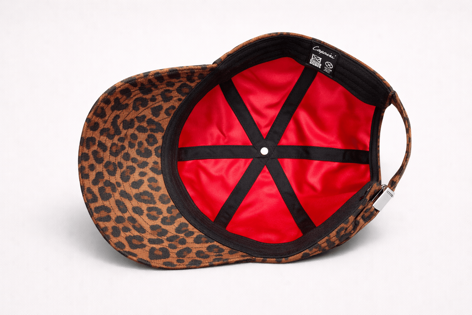 Cheetah LA Hat (Red Satin Lined) - Cappin'