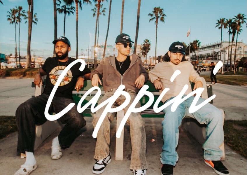 Los Angeles Vegan Leather Hat (Red Satin Lined) - Cappin'
